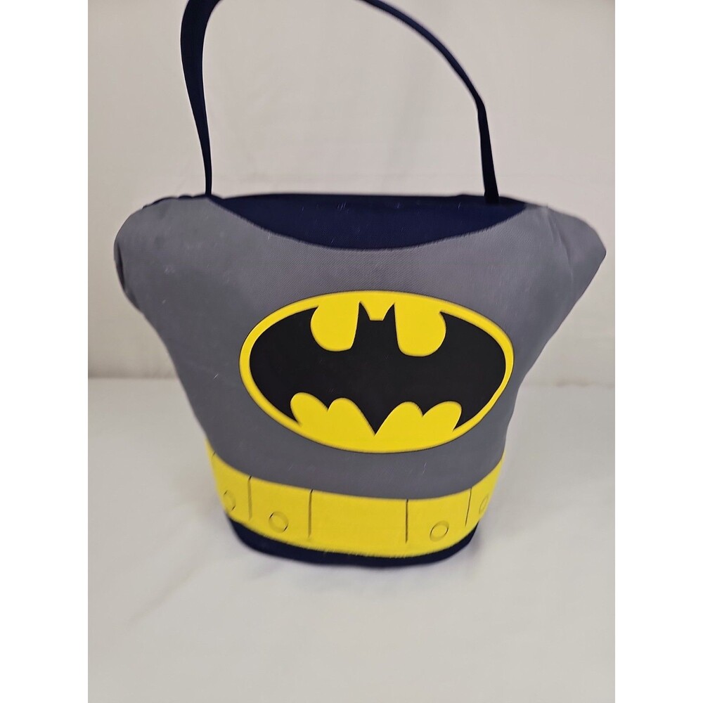 Batman Halloween Candy Bucket Trick or Treat Tote DC Comics Fabric Basket